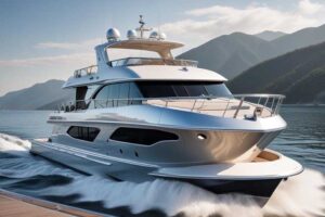 beautiful boat out on the water showing the many ways that aluminum extrusion can be used in marine applications for construction, safety, and features