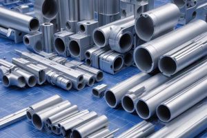 Group of round cylinder extruded aluminum parts