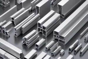 strength meets versatility - closeup of a variety of different profiles for aluminum extrusion 