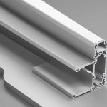 closeup of extruded aluminum with a custom profile