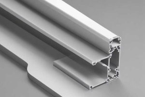 closeup of extruded aluminum with a custom profile