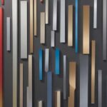 sample board showing a variety of colors, textures and types of coating available for custom aluminum extrusion